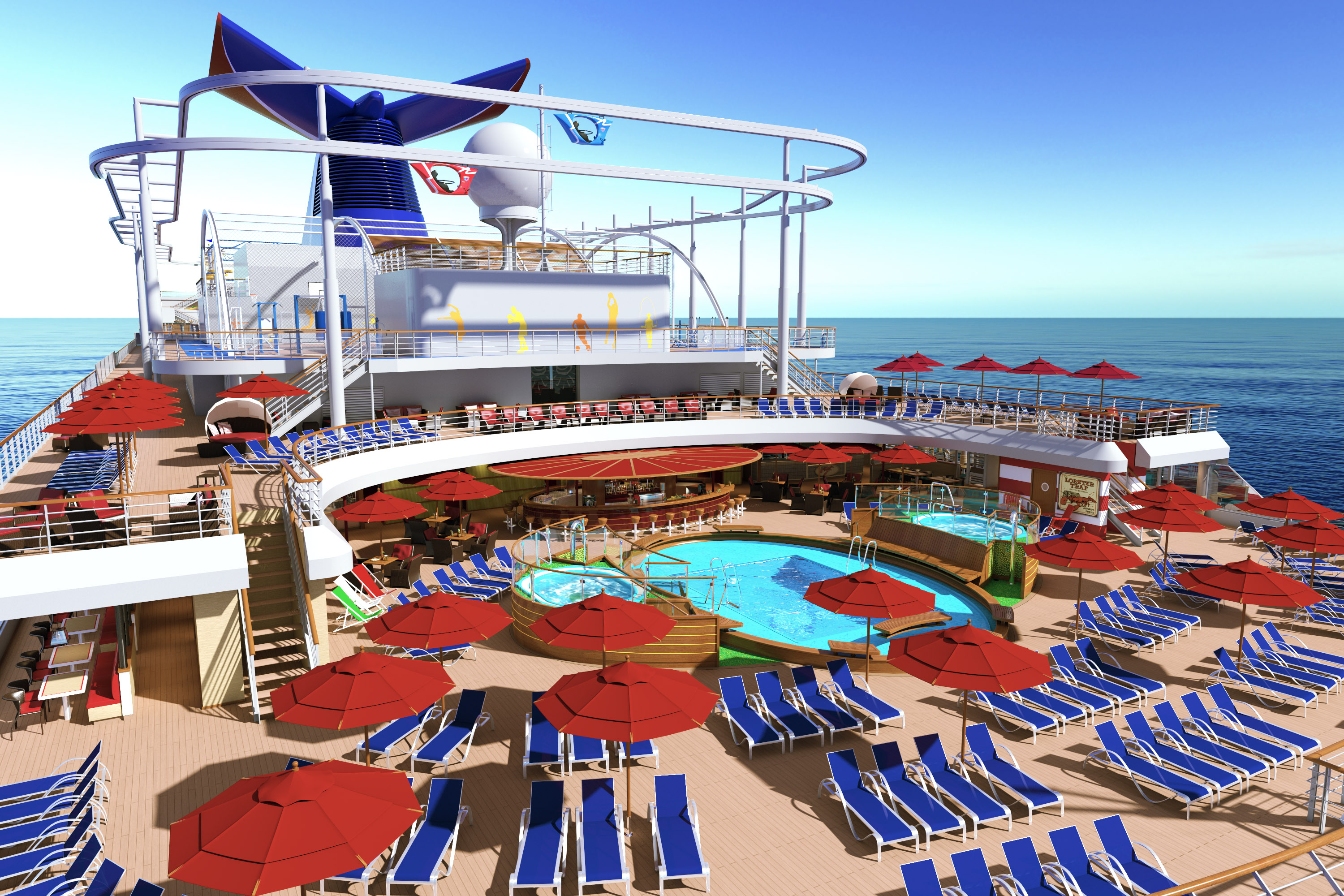 carnival mardi gras pool area