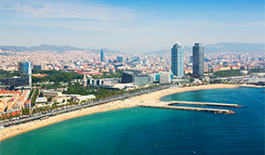 Vista aérea de Barcelona, La Barceloneta. SoloCruceros.com Vista aérea de Barcelona, La Barceloneta. SoloCruceros.com