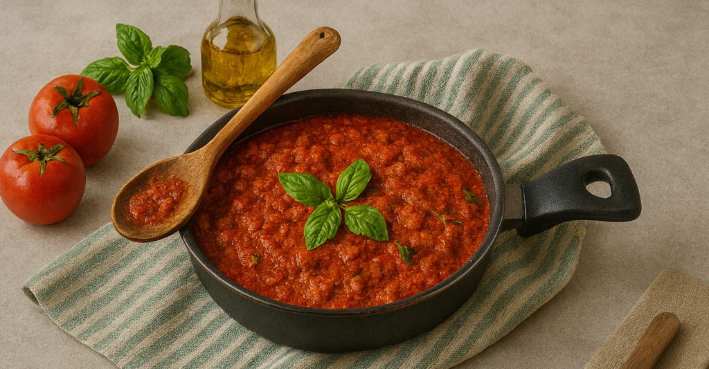 Aprovechando una escala de crucero, imagen en detalle del plato típico de Pappa al pomodoro en Venecia