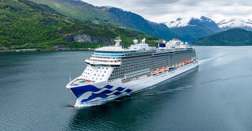Imagen del crucero Sun Princess Crucero con Ventajas: Imagen aérea del crucero Sun Princess