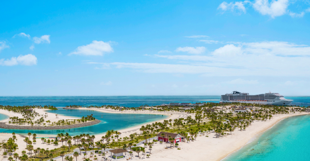 Naturaleza y aventura en la isla privada de MSC Cruceros. Playas privadas de arena blanca y mar cristalino.