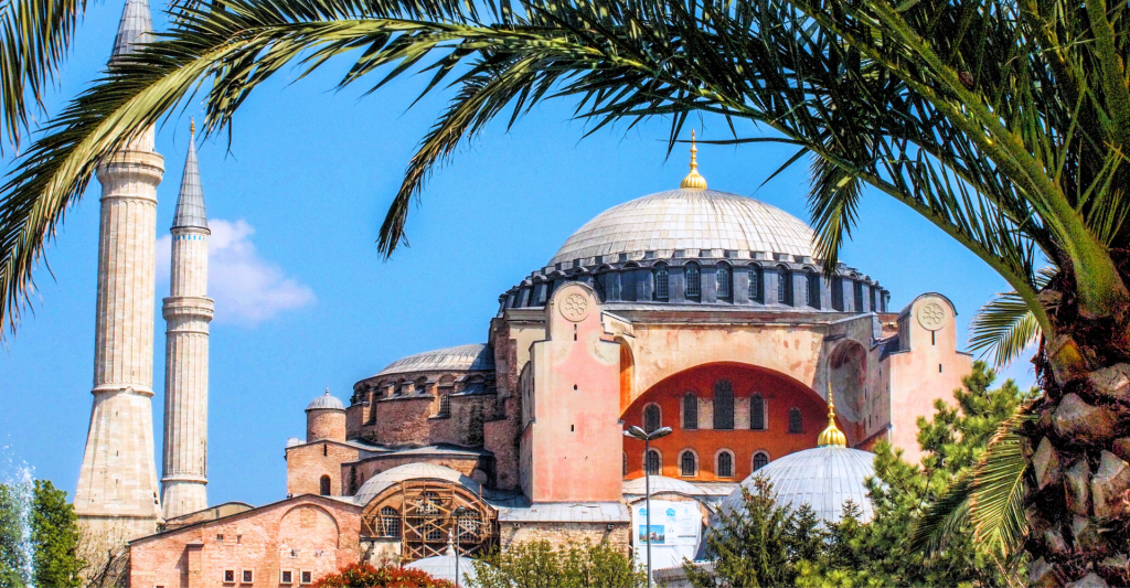 Mezquita de Santa Sofía, destino de crucero Fotografía de la mezquita de Santa Sofía, Turquía, destino de crucero
