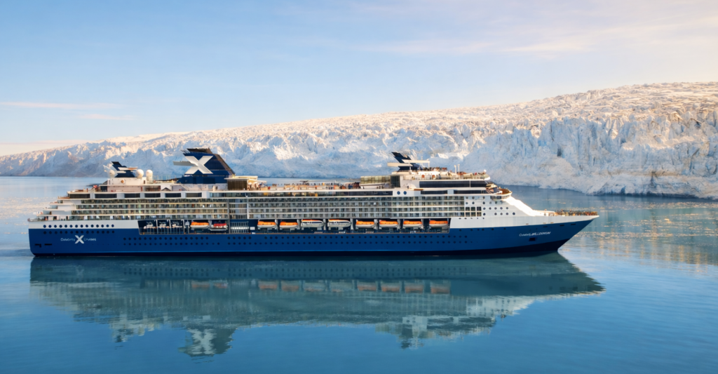Fotografía de un crucero entre glaciares en Alaska