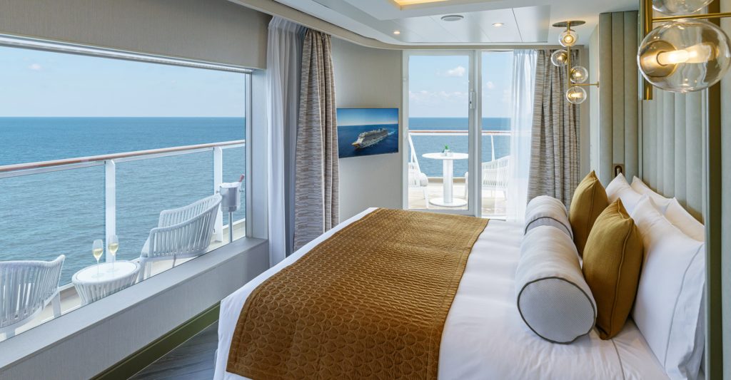 Suites The Haven en los cruceros NCL: espacio, privacidad y vistas al mar Suite The Haven de Norwegian Cruise Line con balcón privado y vistas al océano