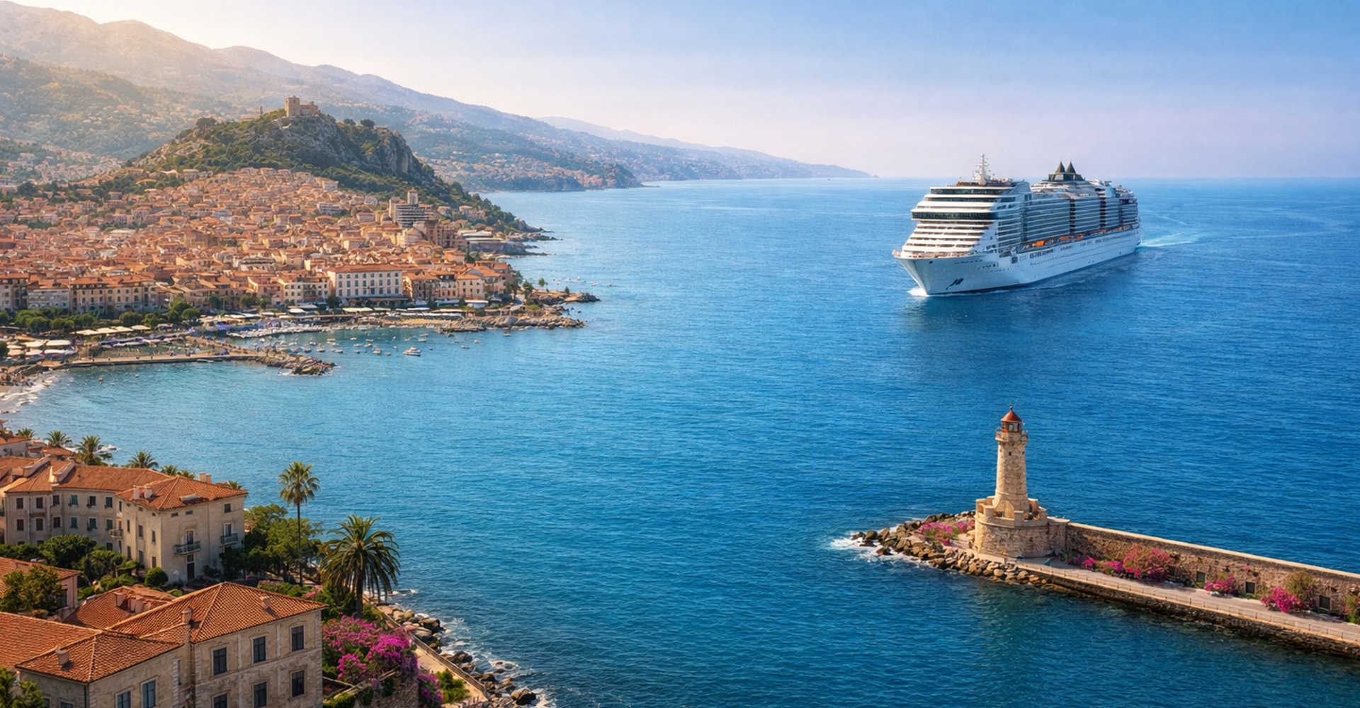 destino-crucero-costero-barco-acercandose-puerto destino-crucero-costero-barco-acercandose-puerto