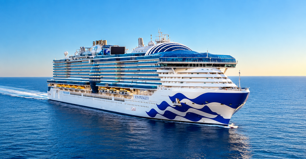 Sun Princess de Princess Cruises navegando por el Mediterráneo