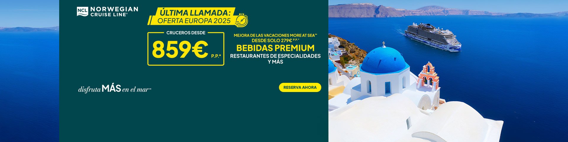 Oferta Norwegian Cruise Line. SoloCruceros.com