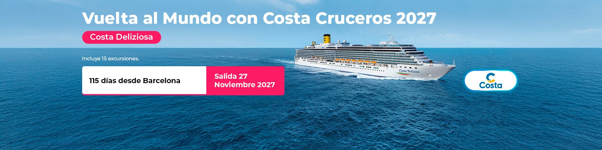 Vuelta al Mundo Costa 2027. SoloCruceros.com