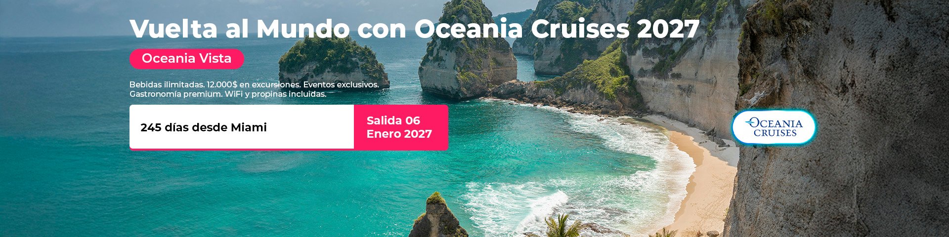 Vuelta al Mundo Oceania 2027. SoloCruceros.com