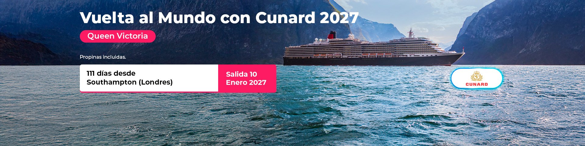 Vuelta al Mundo Cunard 2027. SoloCruceros.com