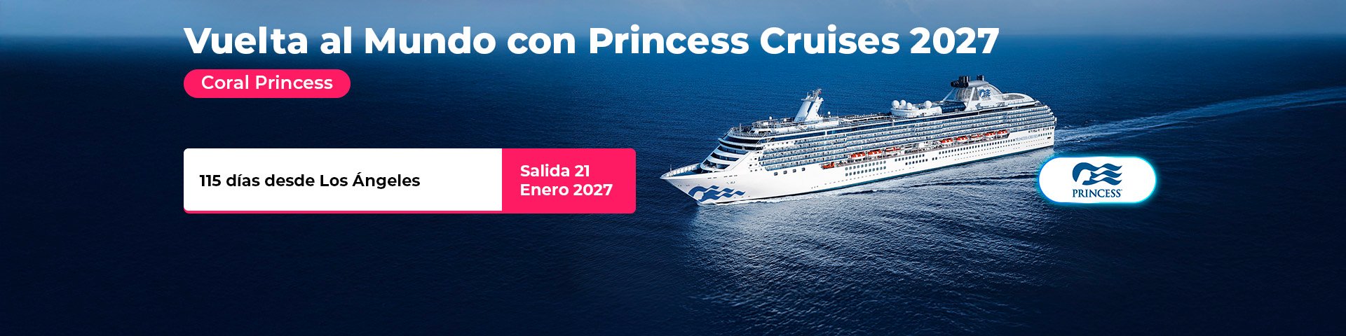 Vuelta al Mundo Princess 2027. SoloCruceros.com